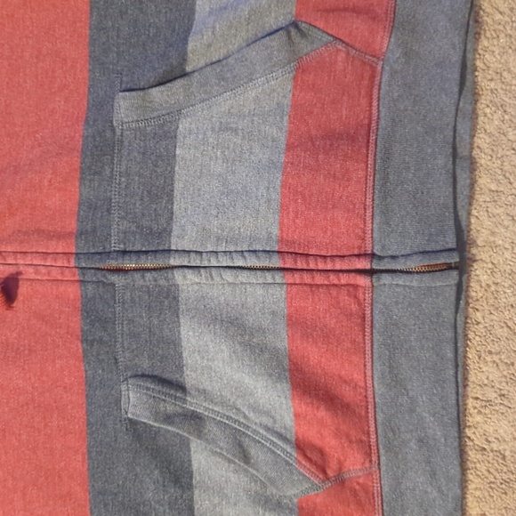 Knickerbocker Vintage Design Medium Hoodie Hooded Sweatshirt Full-Zip Striped - Picture 3 of 10